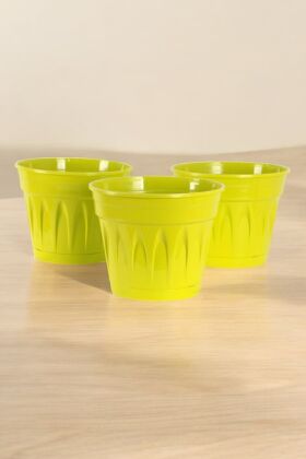 Yeni Nesil Saksı Revak Model 3lü Set Sarı 11 Litre - 2