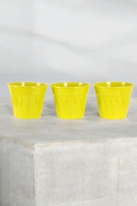 Yeni Nesil Saksı Revak Model 3lü Set Sarı 5 Litre - 3