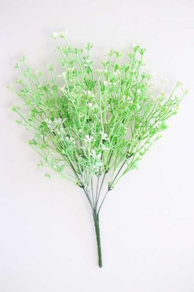 Yapay Çiçek Deposu - Yapay Pastel Kıtır Yonca Demeti Yeşil-Beyaz