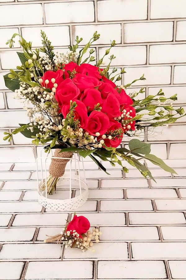 Yeşille Kırmızını Ahengi 2li Set